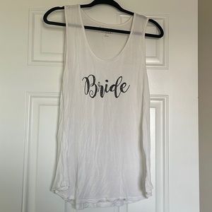 Sparkly “Bride” tank top